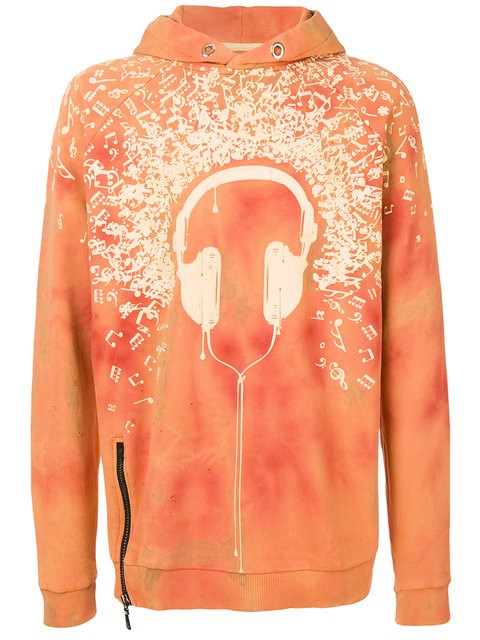 Classic Fit Hoody - Headphone & music notes