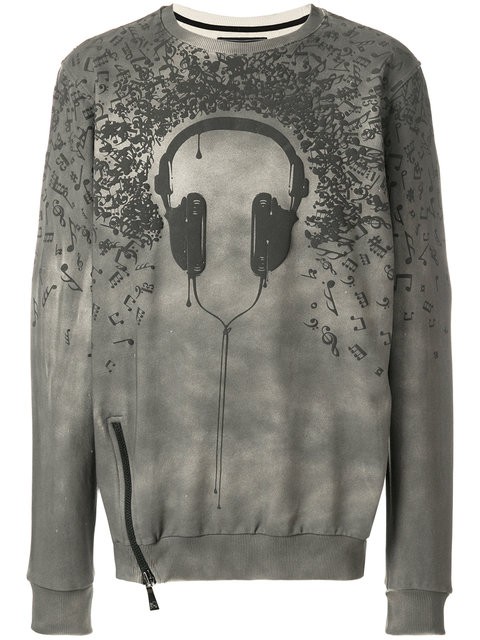 Classic Fit Sweater - Headphone & music notes